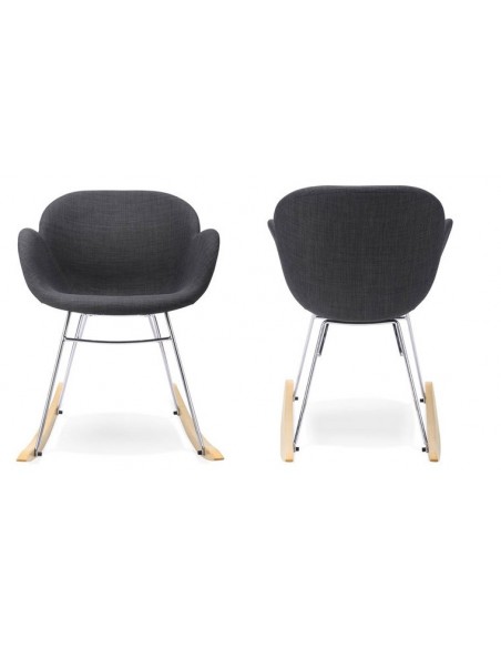 Fauteuil à bascule gris foncé