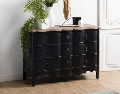 commode noire manguier