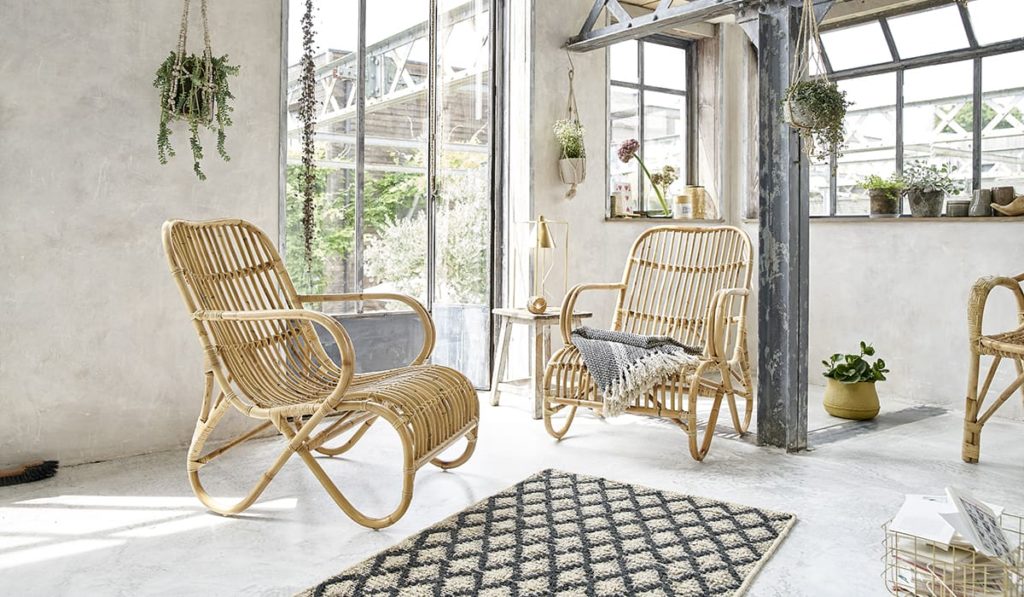 Fauteuils en rotin naturel pour enfants, mobilier tendance