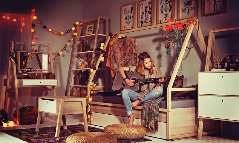 chambre ado fille hippie