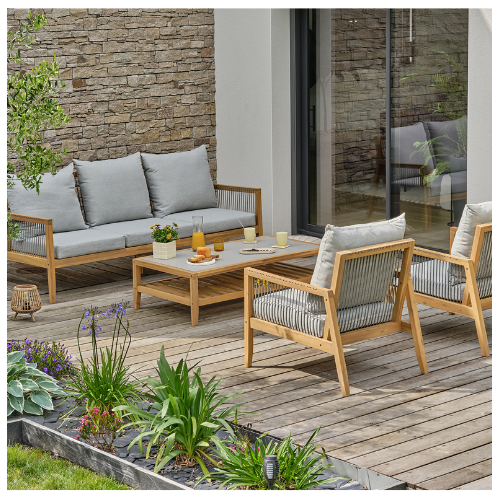 salon jardin original bois ceramique funa
