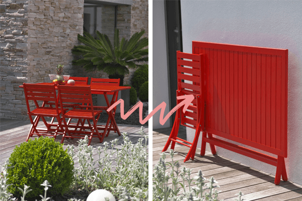 salon balcon pliable