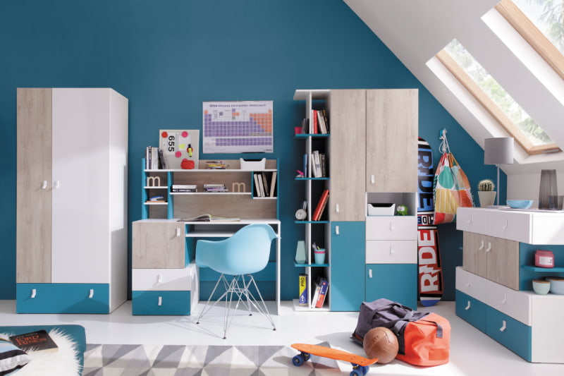 chambre enfant bleu