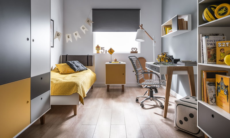 chambre enfant jaune