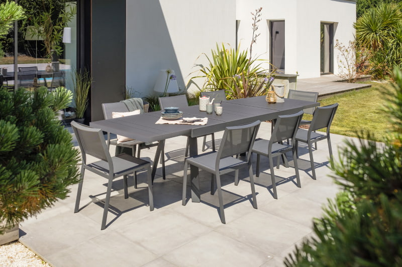 table jardin aluminium