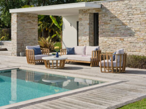 Salon bas de jardin BOGOTA 5 places en bois d'acacia WOOD