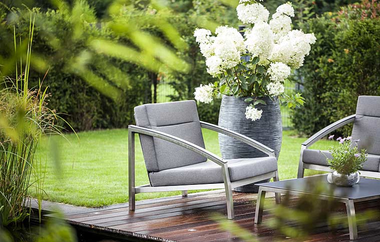 Fauteuil outdoor todus alcedo inox design