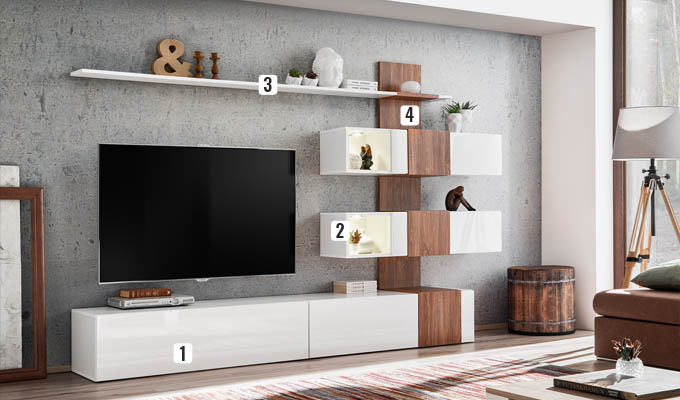 set meuble tv complet