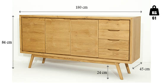 grand buffet style scandinave vintage