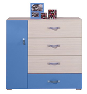 Commode bleue chambre enfant