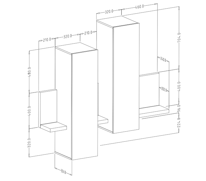 schema meuble mural