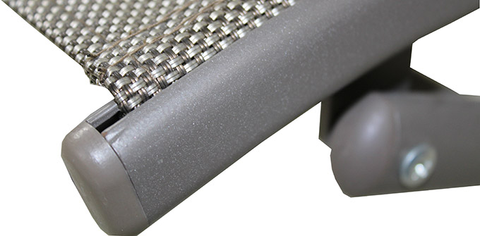 chaise en textilene gris