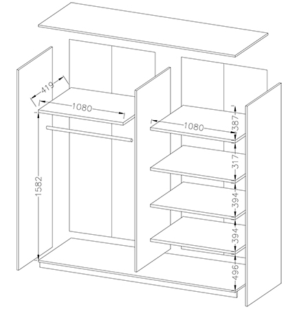 Dimensions dressing