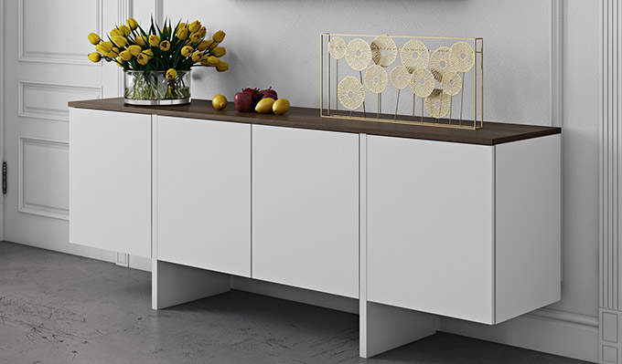 Buffet blanc moderne