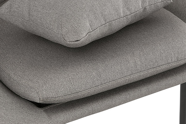Coussin en tissu gris