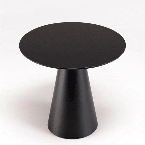 Table d'appoint ronde noire Jalesko