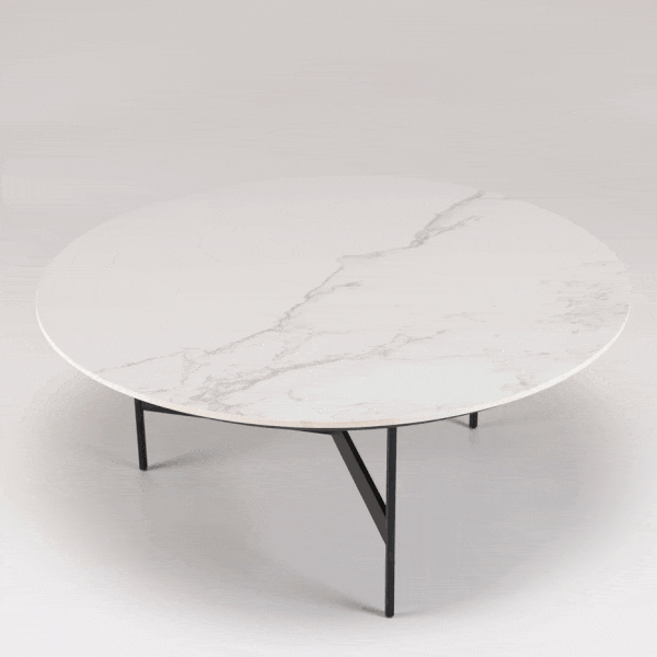Table basse design effet marbre