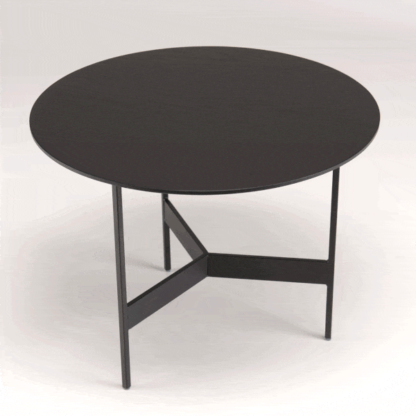 Table ronde noire 50 cm Jalesko