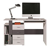 bureau adolescent modern blanc et gris