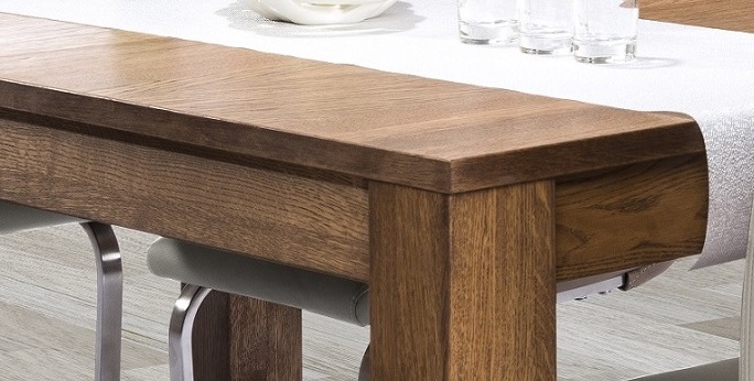 Table en bois massif LOFT pas cher avec double rallonges