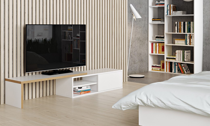 Meuble tv modulable blanc