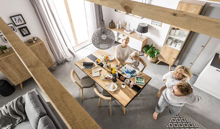 Meuble de rangment en bois pour salon design