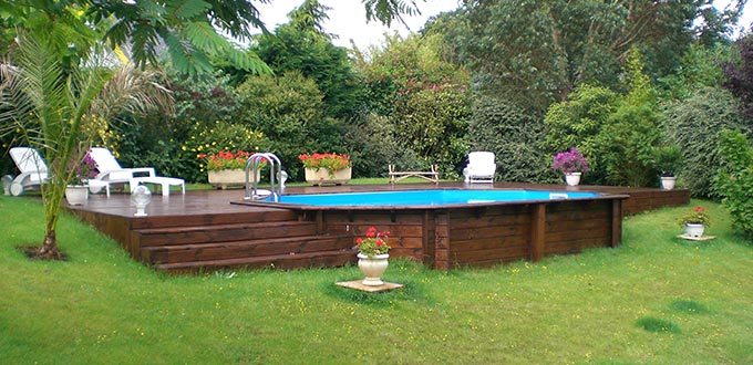 piscine semi enterree