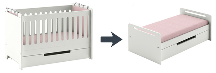 Lit évolutif bébé et enfant blanc