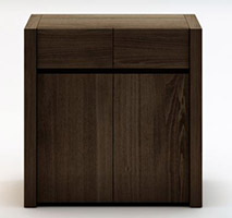 Commode contemporaine en bois massif wengue