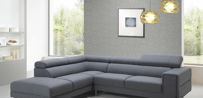 Canapé moderne tissu gris