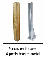 Poteaux en bois et métal