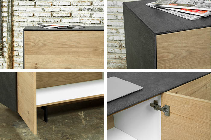 Bahut design en bois massif