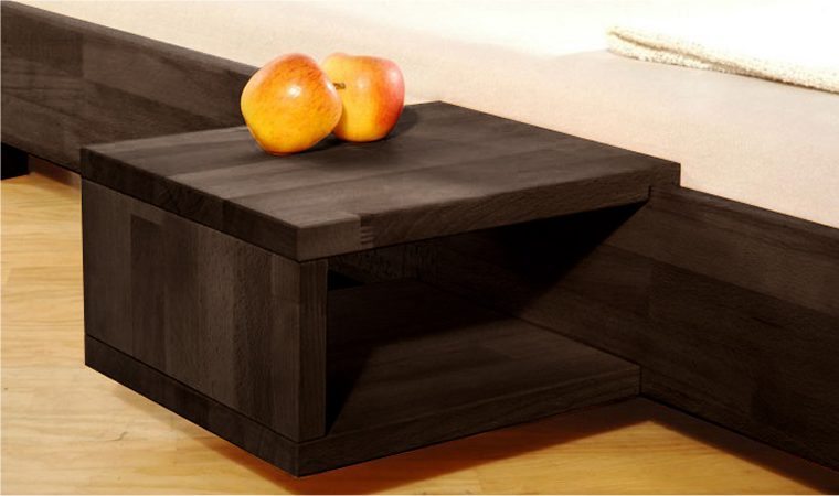 Chevet coulissant en bois massif wenge