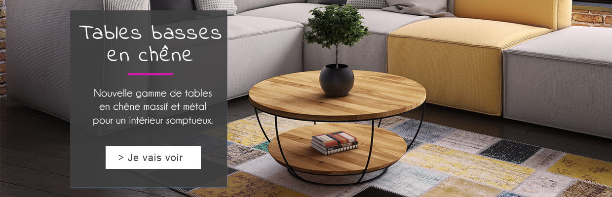 Tables basses en chêne